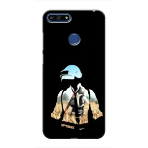 Силиконовый чехол с картинкой "Герой Pubg" на Huawei Honor 7A Pro (Пубг мен)