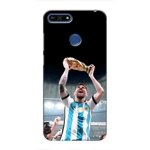Чехлы Лео Месси Аргентина для Huawei Honor 7A Pro (Счастливый Месси)