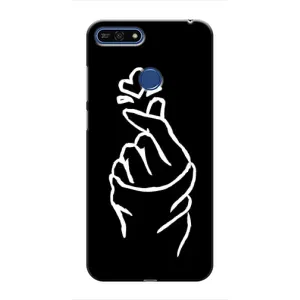 Чохол (Знак сердечка) для Huawei Honor 7A Pro (Сердечко на чорному)
