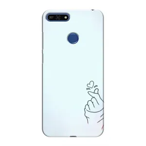 Чохол (Знак сердечка) для Huawei Honor 7A Pro (Сердечко на блакитному)