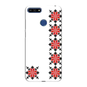 Силиконовый Чехол на Huawei Honor 7A Pro с картинкой Вышиванки (Силуэт вышиванки)