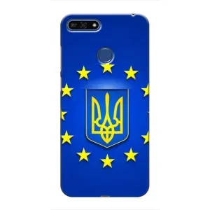 Чехол с Украинской символикой на Хуавей Хонор 7А Про (Украина это Европа)