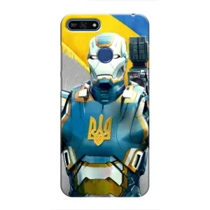 Силиконовый Чехол на Huawei Honor 7A Pro (Я-Украина) (Украинский робокоп)