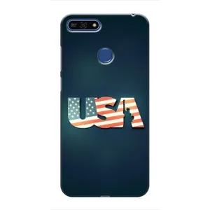 Чехол Флаг USA для Huawei Honor 7A Pro (USA)