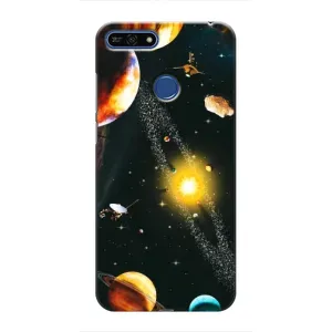 Чехол (ТПУ) с планетами на Huawei Honor 7A Pro (Вид с космоса)