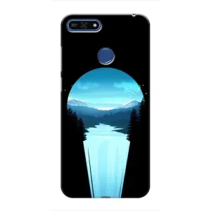 Летний Чехол на Huawei Honor 7A Pro (Синий Водопад)