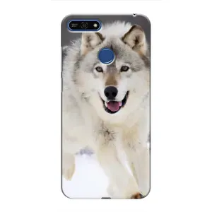 Чехол с Волком на Huawei Honor 7A Pro (Волк на снегу)
