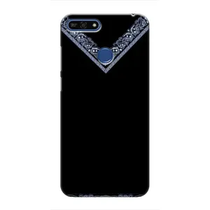 Силиконовый Чехол на Huawei Honor 7A Pro (Воротник вышиванки)