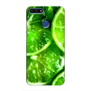 Чехол с изображением вкусной еды для Huawei Honor 7A Pro (Яркий ЛАЙМ)