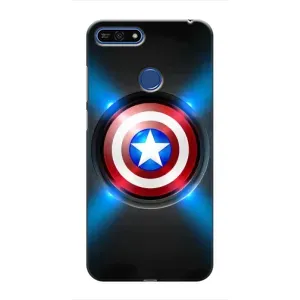 Чохол с Щітом Капітана Америки на Huawei Honor 7A Pro (Яскраий Щит Капітана)