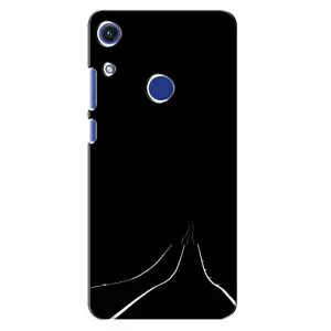 Чехол с картинками на черном фоне для Huawei Honor 8A (Дорога)