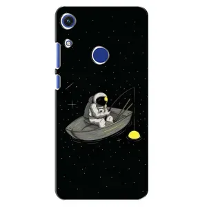 Силиконовый Чехол с принтом "Космонавты" на Huawei Honor 8A (Космонавт на рыбалке)