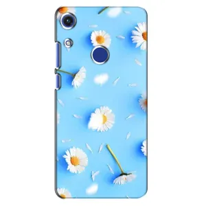 Чехол с Цветами для Huawei Honor 8A (ромашки на голубом)