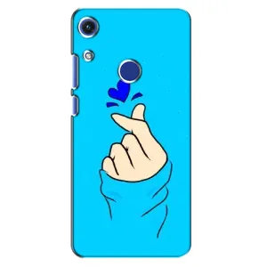 Чохол (Знак сердечка) для Huawei Honor 8A (Сердечко на синоьому)