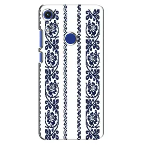 Силиконовый Чехол на Huawei Honor 8A с картинкой Вышиванки (Синяя вышиванка)