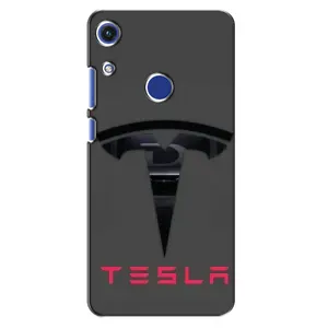 Силіконовий бампер з картинкою машини на Huawei Honor 8A (Logo TESLA)