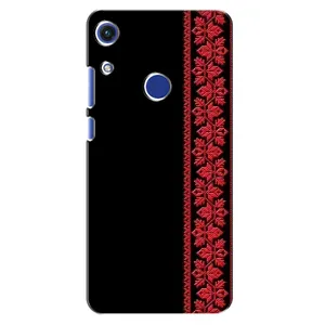 Силиконовый Чехол на Huawei Honor 8A с картинкой Вышиванки (Вышиванка на черном)