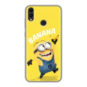 Мультяшный принт на Чехол для Хуавей Хонор 8Х (Banana)