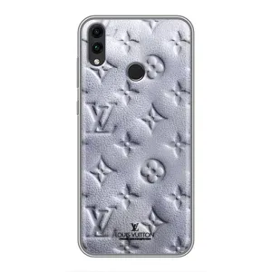 Текстурный Чехол Louis Vuitton для Хуавей Хонор 8Х (Белый ЛВ)