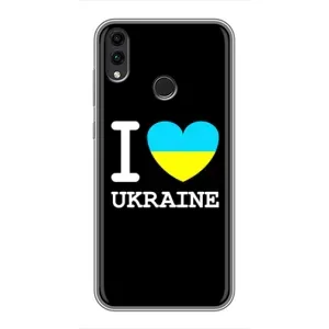 Чехол с Украинской символикой на Хуавей Хонор 8Х (I Love Ukraine)