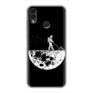 Силиконовый Чехол с принтом "Космонавты" на Huawei Honor 8X (Космонавт)
