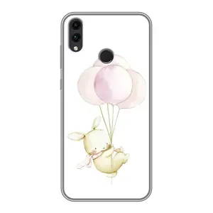 Силиконовый бампер с картинкой животных для Huawei Honor 8X (Кролик и шарики)