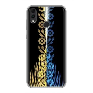 Силиконовый Чехол на Huawei Honor 8X (Патриотическая вышиванка)