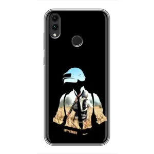 Силиконовый чехол с картинкой "Герой Pubg" на Huawei Honor 8X (Пубг мен)