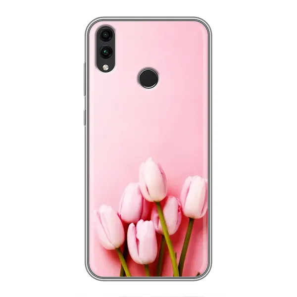 Чехол с рисунком «Розовые тюльпаны» для Huawei Honor 8X