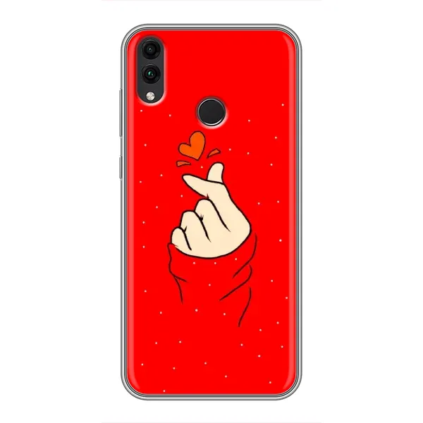 Чехол с рисунком «Сердце на красном» для Huawei Honor 8X Чехол с рисунком «Сердце на красном» для Huawei Honor 8X