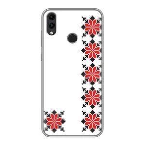Силиконовый Чехол на Huawei Honor 8X с картинкой Вышиванки (Силуэт вышиванки)