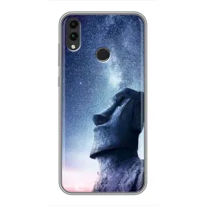 Силиконовые Чехлы (смешные стикеры) для Huawei Honor 8X (Статуя)