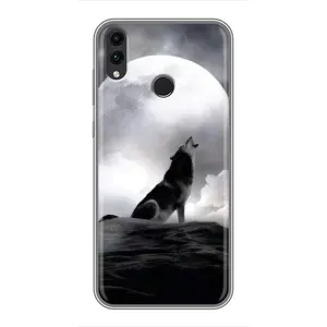 Чехол с Волком на Huawei Honor 8X (Волк и луна)