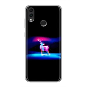 Силиконовый бампер с картинкой животных для Huawei Honor 8X (Яркий олень)