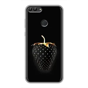 Чехол с изображением вкусной еды для Huawei Honor 9 Lite (Чёрная клубника)