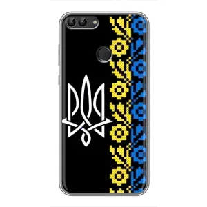 Силиконовый Чехол на Huawei Honor 9 Lite (Герб и вышыванка)