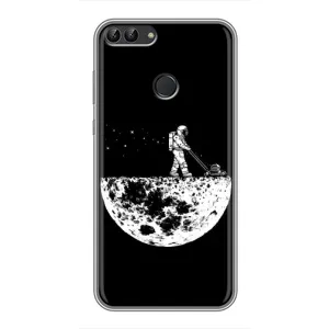 Силиконовый Чехол с принтом "Космонавты" на Huawei Honor 9 Lite (Космонавт)