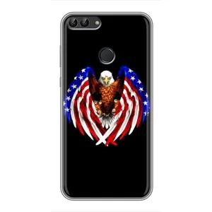 Чехол Флаг USA для Huawei Honor 9 Lite (Крылья США)
