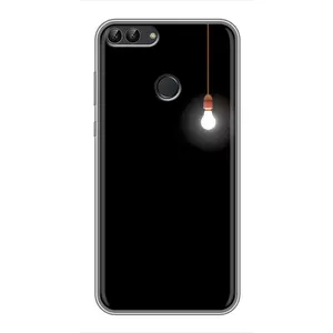 Чехол с картинками на черном фоне для Huawei Honor 9 Lite (Лампочка)