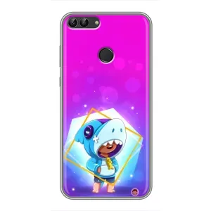 Чехол Бравл Старс для Huawei Honor 9 Lite (Леон в костюме Акулы)