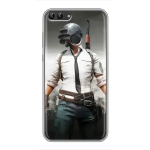 Силиконовый чехол с картинкой "Герой Pubg" на Huawei Honor 9 Lite (Пабг)