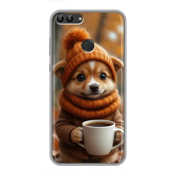 Чехол с рисунком «Собачка с кофе» для Huawei Honor 9 Lite Чехол с рисунком «Собачка с кофе» для Huawei Honor 9 Lite