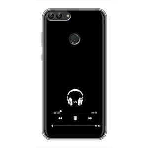 Чехол с картинками на черном фоне для Huawei Honor 9 Lite (Плеер)
