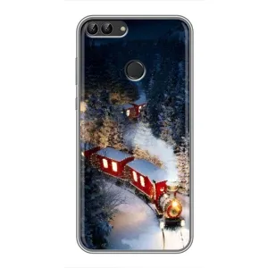 Силиконовый бампер на рождество для Huawei Honor 9 Lite (Поезд)