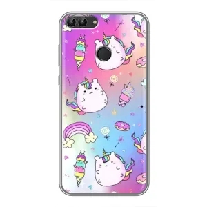 Чехол Unicorn на Huawei Honor 9 Lite (Радуга и Единорог)