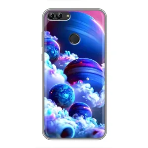 Чехлы КОСМОС для Huawei Honor 9 Lite (Синие планеты)