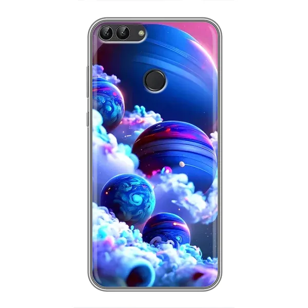 Чехол с рисунком «Синие планеты» для Huawei Honor 9 Lite Чехол с рисунком «Синие планеты» для Huawei Honor 9 Lite