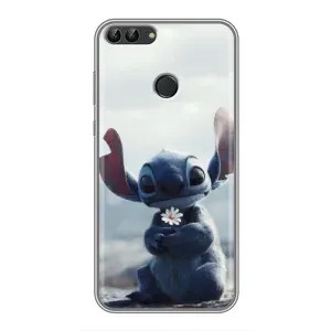 Чехол с рисунком Стич для Huawei Honor 9 Lite (Стич с цветочком)