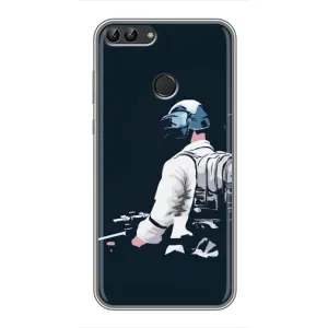 Силиконовый чехол с картинкой "Герой Pubg" на Huawei Honor 9 Lite (В экиперовке)