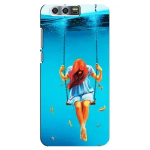 Чехол Стильные девушки на Huawei Honor 9, Glory 9, STF (Девушка на качели)